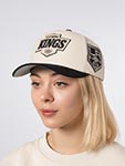 Бейсболка MITCHELL NESS арт. HP16267-LAKOFWH Los Angeles Kings NHL (кремовый / черный)